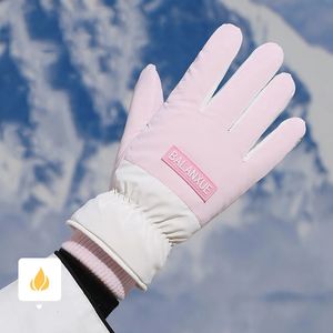 Fitness sportif d'hiver pour femmes Mittens étanches thermiques à l'épreuve du froid Extra Filhroproofroping gants de ski de coton Dames 231221