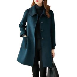 Vêtements pour femmes en mélange de laine et manteau en laine épaissie en coton longueur moyenne automne et hiver 2023 veste ample Trench 231020