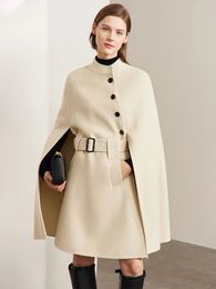 Mélanges de laine pour femmes AMII minimalisme 100 manteau femmes hiver chaud élégant mode manches chauve-souris vêtements pardessus 12270511 231118