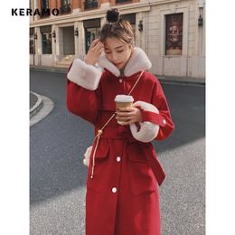 Dameswol Blends Autumn Winter Casual Office Lady X-Long Oversized Wool Jacket Women Outswear Losse Solid Color Turn Down Collar Warm Coat 230823