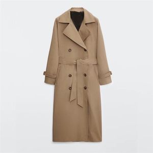 Dameswol Blends Diyig Vrouw Autumn Dameskleding Retro Casual losse Dubbele breasted Fashion Overbeker Trench Coat 220919