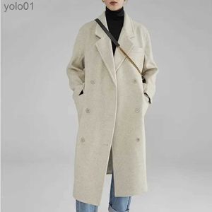 Manteau en laine Double face pour femmes, mélange de laine, nouvelle Version coréenne, ample, Hepburn, décontracté, mi-long, 2023, L231118