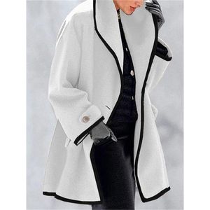 Vestes d'hiver en mélange de laine pour femmes, manteau à capuche, Tweed Double face, à la mode, automne et Europe, amérique, 2023