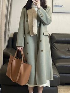 Wolmix voor dames Koreaanse mode Effen Casual Dames Wollen jas Elegant Chic Warme bovenkleding Vintage overjas Dames Wintermantel Jassen 231010