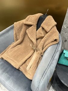 Mélanges de laine pour femmes Max Teddy Bear Châle féminin veste de chameau d'hiver automobile manteau de laine de laine courte