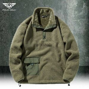 Dameswolmengsels Lamsfluwelen jack voor heren Plus fluweel verdikt teddyfluwelen jasje Fleece-pulloverjack voor heren Winter Warm Tactische militaire jas HKD230904