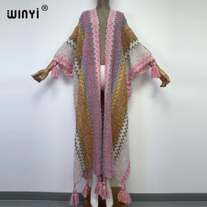 Dameswol Blends Winyi Woman Winter Tassel gebreide vestjas