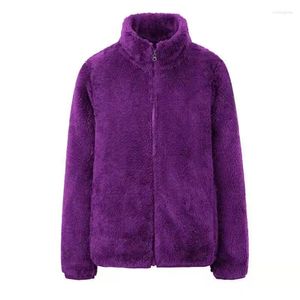 Abrigo Polar de lana de doble cara para mujer, chaqueta gruesa de Coral corto para mujer, Otoño Invierno 2023, suéter ajustado cálido A386