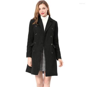 Femmes laine femmes mélanges ZOGAA marque femme manteau veste d'hiver mince laine longs manteaux en cachemire Cardigan vestes élégant mélange femmes