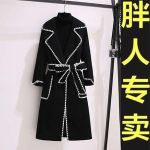 Femmes laine femmes manteau de laine 2023 printemps automne porter mode femme coréenne boutons de la mince mi-longueur pansement veste 640ch