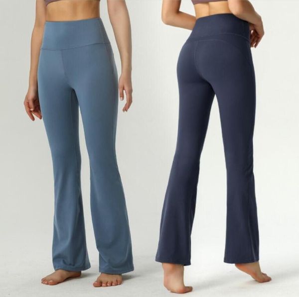 Pantalones acampanados de yoga para mujeres Formación de deportes de color sólido Fitness ajustado Fit Toje Fit Touggers Gym Tierra Femenina