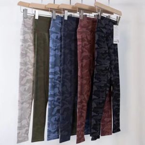 Yoga -leggings voor dames camouflage print vrouwen High Rise Pant Sports Pants strakke fit leggings workout kleding voor de zomer