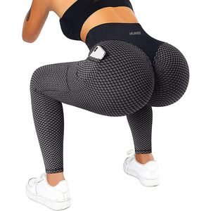 Yogabroek voor dames Amazon booty-lift honingraatschuim gymoutfit sportlegging met atletische zaklegging