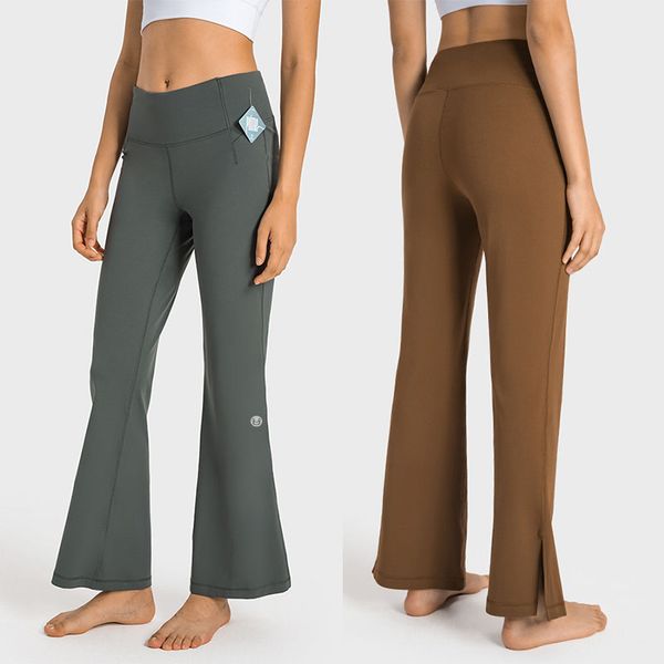 Pantalons de yoga pour femmes Pantalons à jambes larges de mode tenue Danse Fitness Pantalon évasé polyvalent mince Leggings de sport Automne et hiver Nouveau produit VELAFEEL