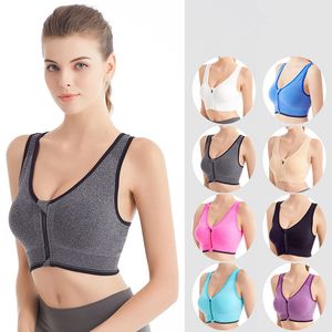 Soutien-gorge de sport sans fil avec fermeture éclair pour femmes Soutien-gorge de sport de yoga actif pour femme