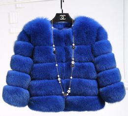 Vrouwen S4XL Mink Coats Faux bontjas Elegant Dikke Warm Outerwear Fake Fur Woman Jacket Winter4882604