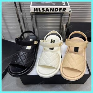 Damessandaal Strand Designer Sandalen Slippers Magic Tape Bandjes Gewatteerde Platte Dames Casual Schoenen Strandschoenen Glijbanen Outdoor Glijbaan Slipper Platform Damesschoenen