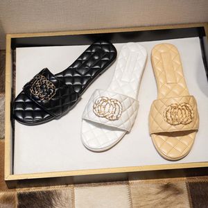 Dames sandaal designer sandalen voor dames dames dragen klassieke mode zomerstrand binnendouche brede platte pantoffels