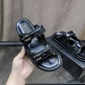 Dames sandale kalfsleer slipper schoenen platform flats lage sandaalglaasjes diamant buckle sandaalglip op enkelband dame zomer strand snijden flop flop