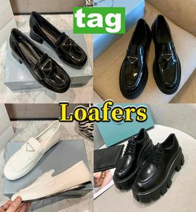 Femmes Sandales Habills Chaussures Loafer Patent en cuir modes de chocolate brossé bas Bas talon Midheel Office Party Chunky Talons Summer Femme4223082