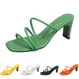 Dames sandalen mode hakken hoge slippers schoenen gai drievoudige witte zwart rood geel groen bruine kleur 114347593