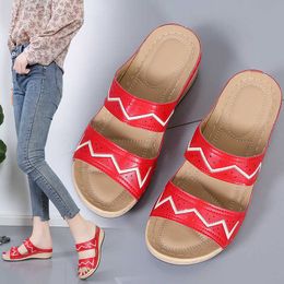 Sandalias de mujer, zapatillas ortopédicas, zapatos de verano con punta abierta, zapatos de plataforma femeninos de tacón bajo Vintage, sandalias correctoras para caminar con esponja Y0721