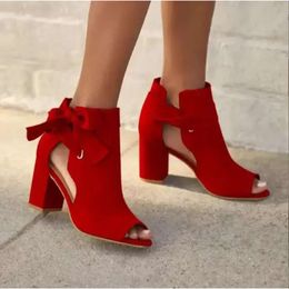 Sandalias Red Fashion Classic Spring Summer Zapatos Damas Roma Roma demandas femeninas Sandalias negras 29c