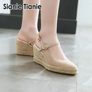 Femmes Sandals Chaussures Espadrille Talels Platform High Qplyxco 2024 Bohemia cheville STRAP MEDIALES MADE MARY JANES Corloge 855 155 5