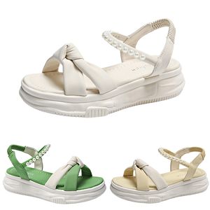 Livraison gratuite pour femmes chaussures sandales talons bas plat jaune blanc pantoufles verts blancs glisses de femmes chaussures d'été pour femmes gai