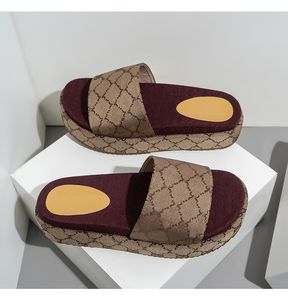 Dames sandalen slippers flora slides wig camel beide g ebony rubber tonale rubberen zool met damesplatform slippers met doos