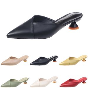 Femmes Sandales Slippers High Fashion Talons Chaussures Gai Triple Blanc Noir rouge Jaune jaune Color34 302 216 D