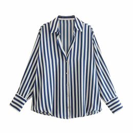 Vrouwen satijnen blouses button down toppen met lange mouwen casual kantoorwerk shirt v-neck losse t-shirt vrouwelijke vintage y2k kleding 240322