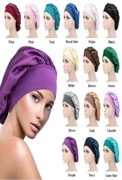 Femmes Satin à largeur de couchage nocturne Sleep Cap Hair Care Bonnet