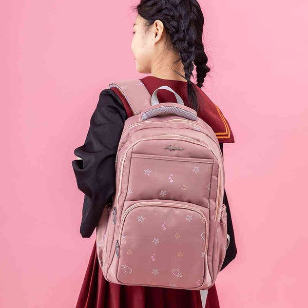 Femmes sacs d'école sac à dos Style Preppy mignon Nylon livre sac pour adolescentes voyage jeune fille luxe sac à dos enfant fille AA220316