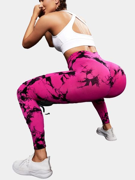 Mujeres Scrunch Butt Lifting Leggings sin costuras Botín Pantalones de yoga de entrenamiento de cintura alta WN031