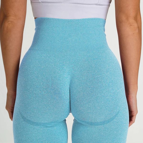 Femmes shorts sans couture hauts gymnase gym fitness tricoter extensible sport de mode entraînement hanche soulevant serré 240403