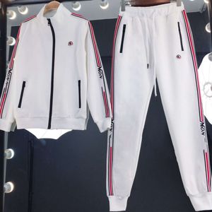 Dames Set Designer Tracksuit Fashion Cotton Stand-Up Collar Zipper Sportswear Pak Side Embroidery Graphic tweedelige broek set