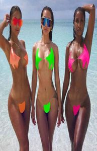 Femmes Sexy Bikinis ensemble fleur forme rembourré soutien-gorge Transparent fronde taille élastique Bikini ensemble maillot de bain maillot de bain maillots de bain 12510569