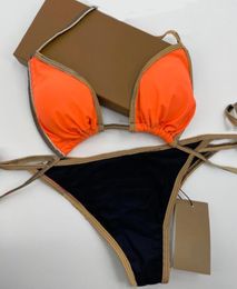 Femmes Sexy Bikinis Sous-Vêtements D'été Designer Maillot De Bain Avec Des Lettres De Mode Lady Maillots De Bain Deux Pièces Maillot De Bain De Haute Qualité