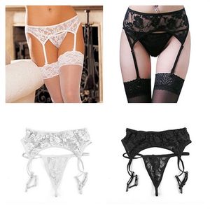 Femmes Sexy Corps Dentelle Collants Bas Hauts Lingerie Érotique Jarretière Collants Sexy Bas Ensemble Sheer Jarretière Ceinture Bas