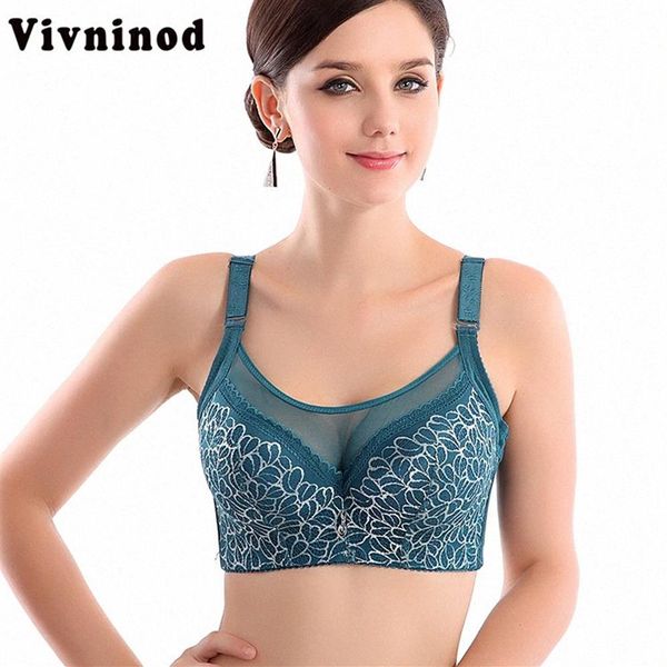 Bralette Sexy para mujer, ropa interior de encaje de talla grande, sujetadores push-up e 80 85 90 95 100 B C D, sujetador íntimo para mujer, sujetador de copa completa, Tops, lencería 0265Z