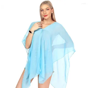 Femmes sexy en mousseline de mousseline couverture de la robe de maillot de bain de plage