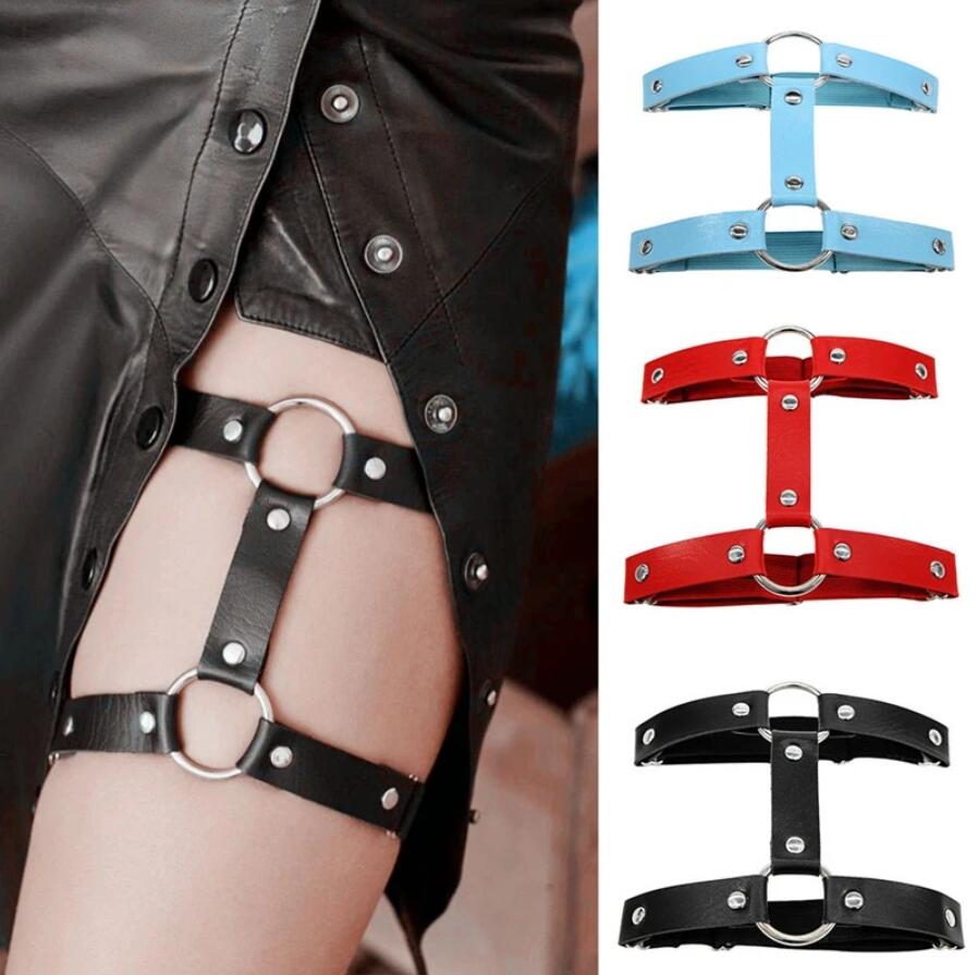 Mulheres Sexy Elastic Larter Belt Decoração do cinto do cinto feminino Lingerie Bondage Garters Girl Girl Club Gream Goth Roupos