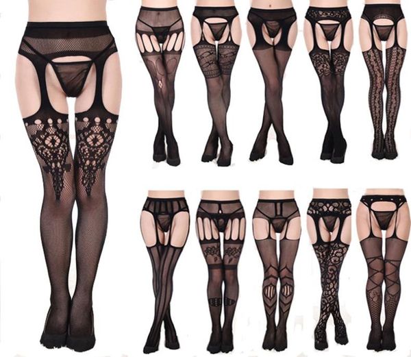 Mujeres Sey Garter Beld Calcetería Top Museles Medias altas Femeninas Pantyhose elásticas medias de nylon lencería1672606