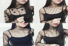 Vrouwen sexy Harajuku Mesh Tops NET