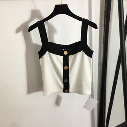 Femmes Sexy tricot gilets réservoirs mode lettre Jacquard gilet hauts été mince coton filles gilet luxe réservoir t-shirt vêtements