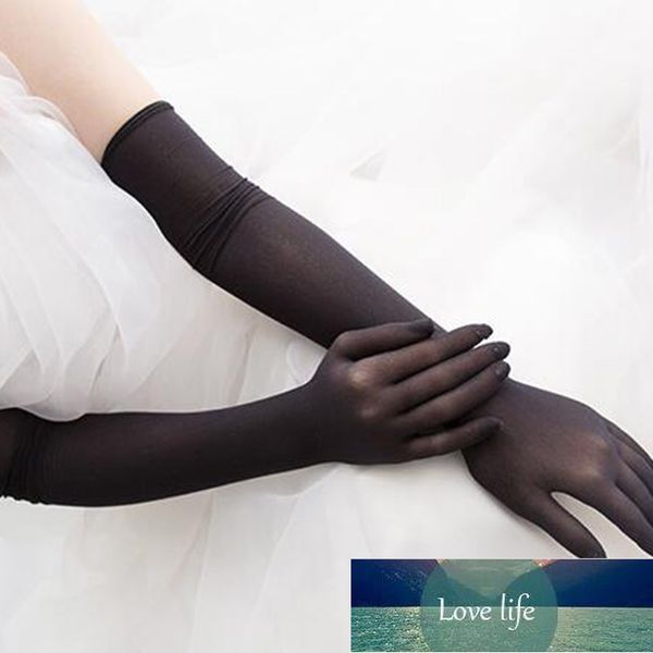 Femmes Sexy dentelle gants de protection solaire été femme longue élastique Ultra-mince Anti-UV gants de conduite noir fête étiquette gants H83 prix usine conception experte qualité