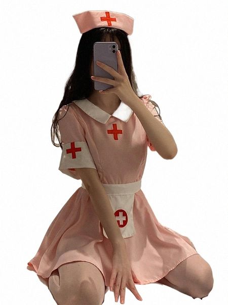 Femmes Sexy Lingerie Apr Maid Dr Cosplay Costume Servante Lolita Hot Babydoll Dr Uniforme Érotique Jeu de Rôle Infirmière Exotique 84Ar #