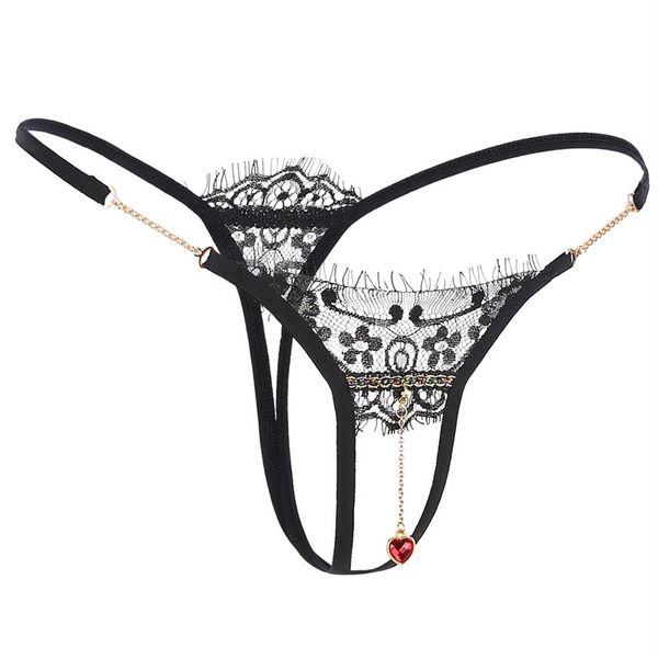 Femmes Sexy Lingerie Érotique Ouvert Entrejambe Culotte Porno Dentelle Broderie Sous-Vêtements Transparents Crotchless Sex Wear G-string Thong281w