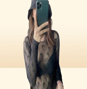 Vrouwen sexy mesh t -shirt vrouw zie door mode nieuwe maan tops lange mouw magere high streetwear fishnet transparante tshirts39254864742